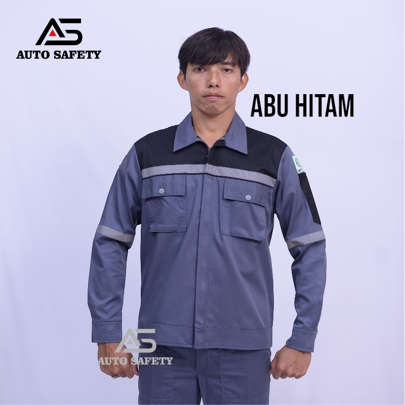 Bordir , baju safety kemeja atasan bordir nama + tulisan belakang