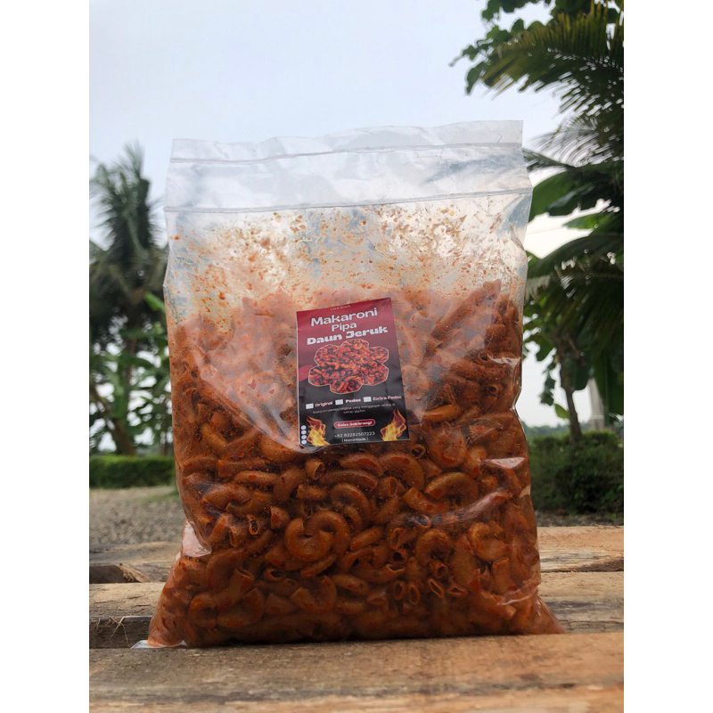 

Makaroni Pipa Pedas Daun jeruk 500gram