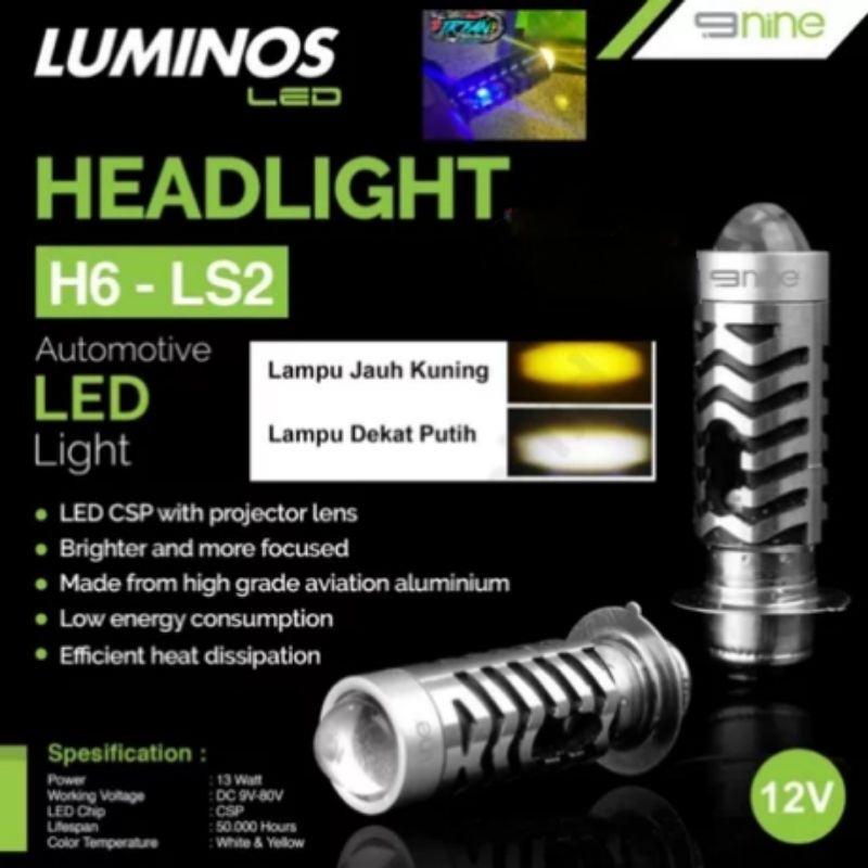 Lampu LED Laser Luminos LS2 H6 / H4 Motor Bebek Matic Scoopy