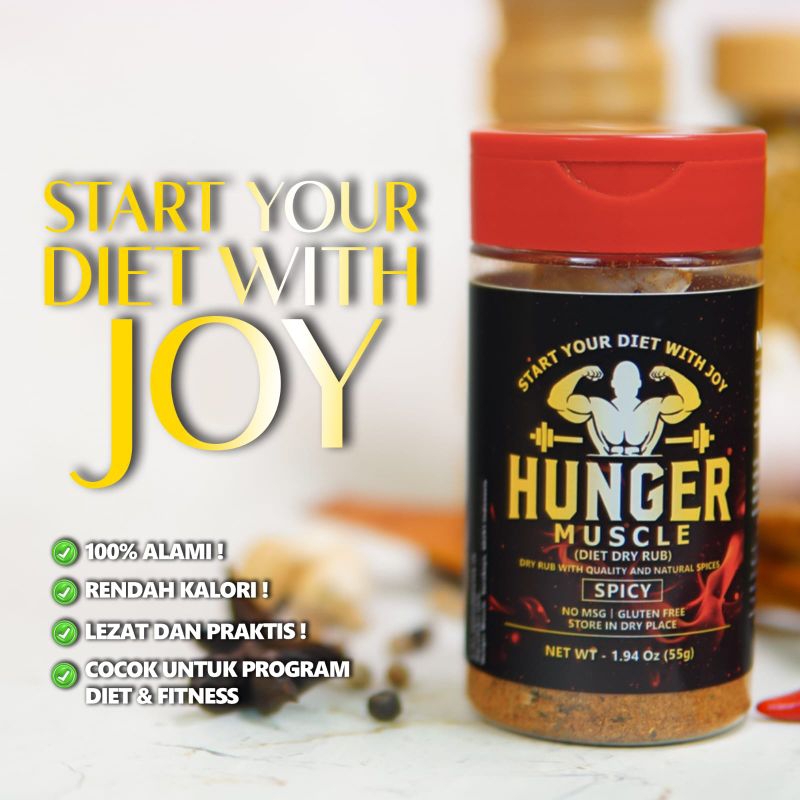 

Hunger Muscle SPICY Dry Rub Bumbu Marinasi Diet Serbaguna Rendah Kalori