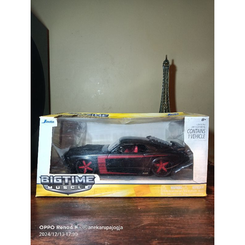 diecast jada BigTime Muscle 1970 Ford Mustang Boss 429 black red  1/24
