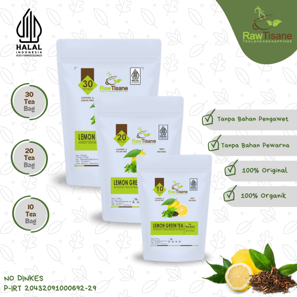 

Lemon Green Tea : Teh Buah Lemon & Teh Hijau All Varian Isi 10 | 20 | 30 Tea Bag