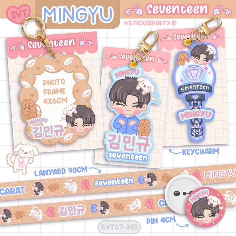 SEVENTEEN Mingyu SVT Gantungan Kunci Fanmade Kpop Merch Konser Photocard Holder Lanyard SVT07
