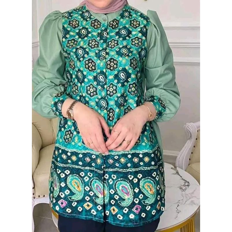Blus Batik Wanita Lengan Panjang