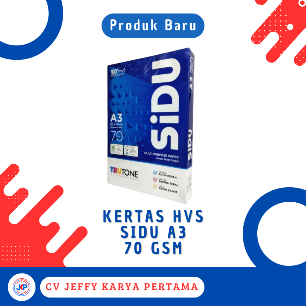 

Kertas HVS SIDU A3 70 GSM