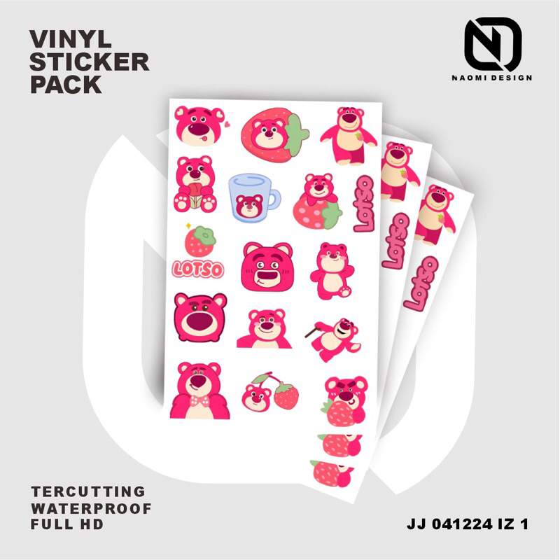 

NAOMI DESIGN Sticker pack Lotso Waterproof Sticker Laptop Thumblerr JJ 041224 IZ 1