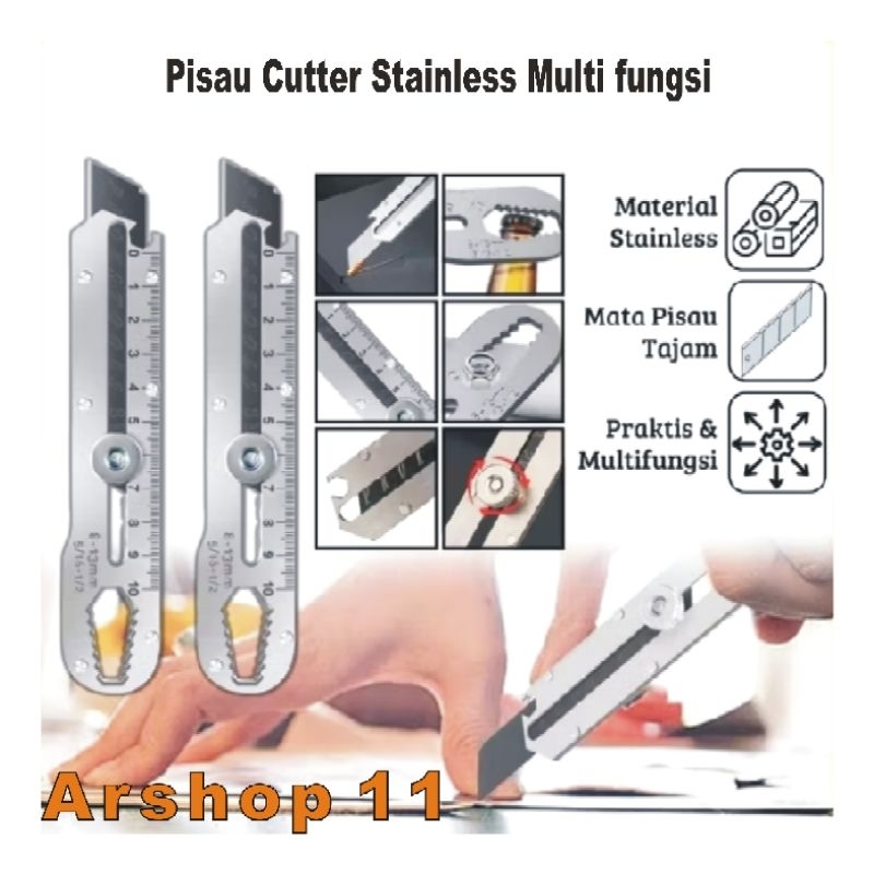 

Pisau Cutter Stainless Multi Fungsi , Cutter Model Baru