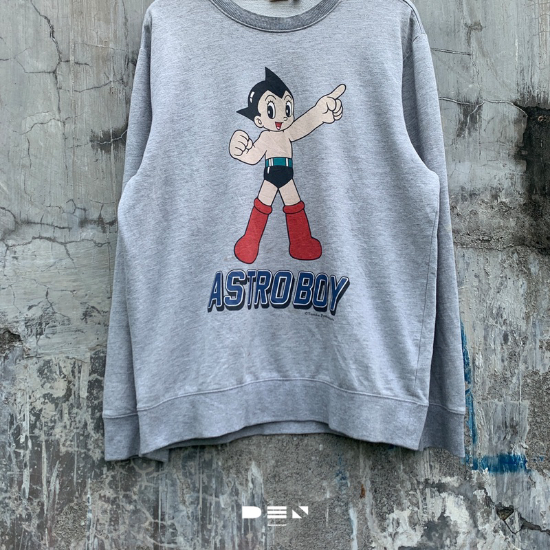 Vintage Astro Boy Mighty Atom Grey Sweatshirt Original