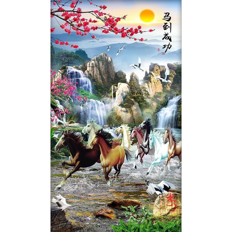 hiasan dingding poster jumbo ready kuda06 terbaru