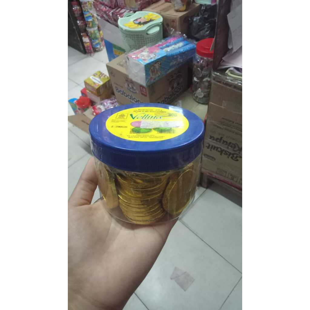 

velina coin cokelat isi 45