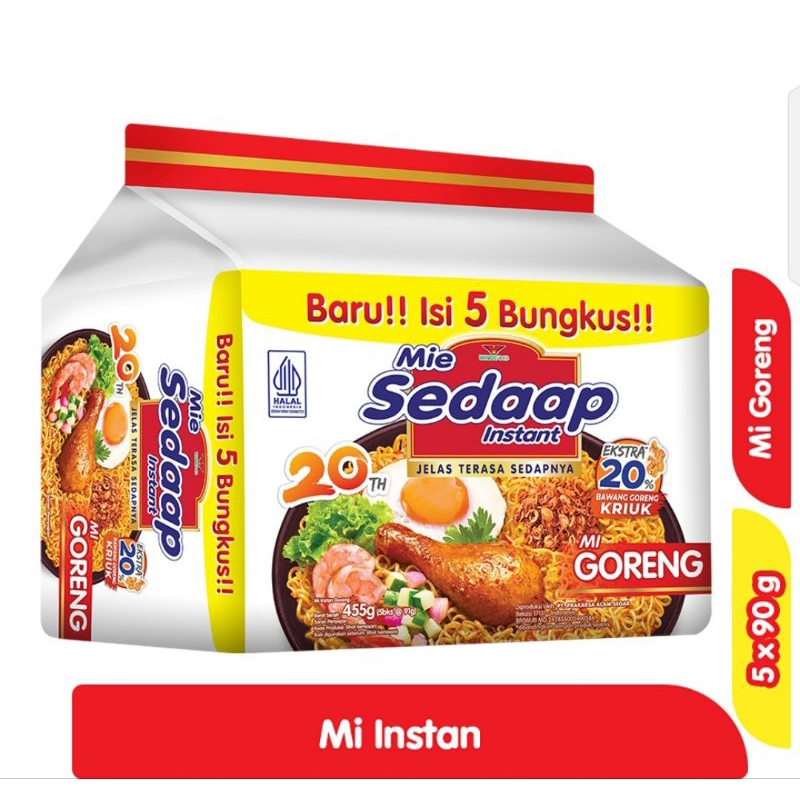 

Mie Sedaap Instant Mi Goreng Isi 5 bungkus