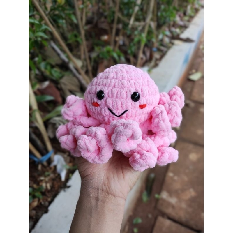 Octopus Plushie, boneka gurita, handmade gift