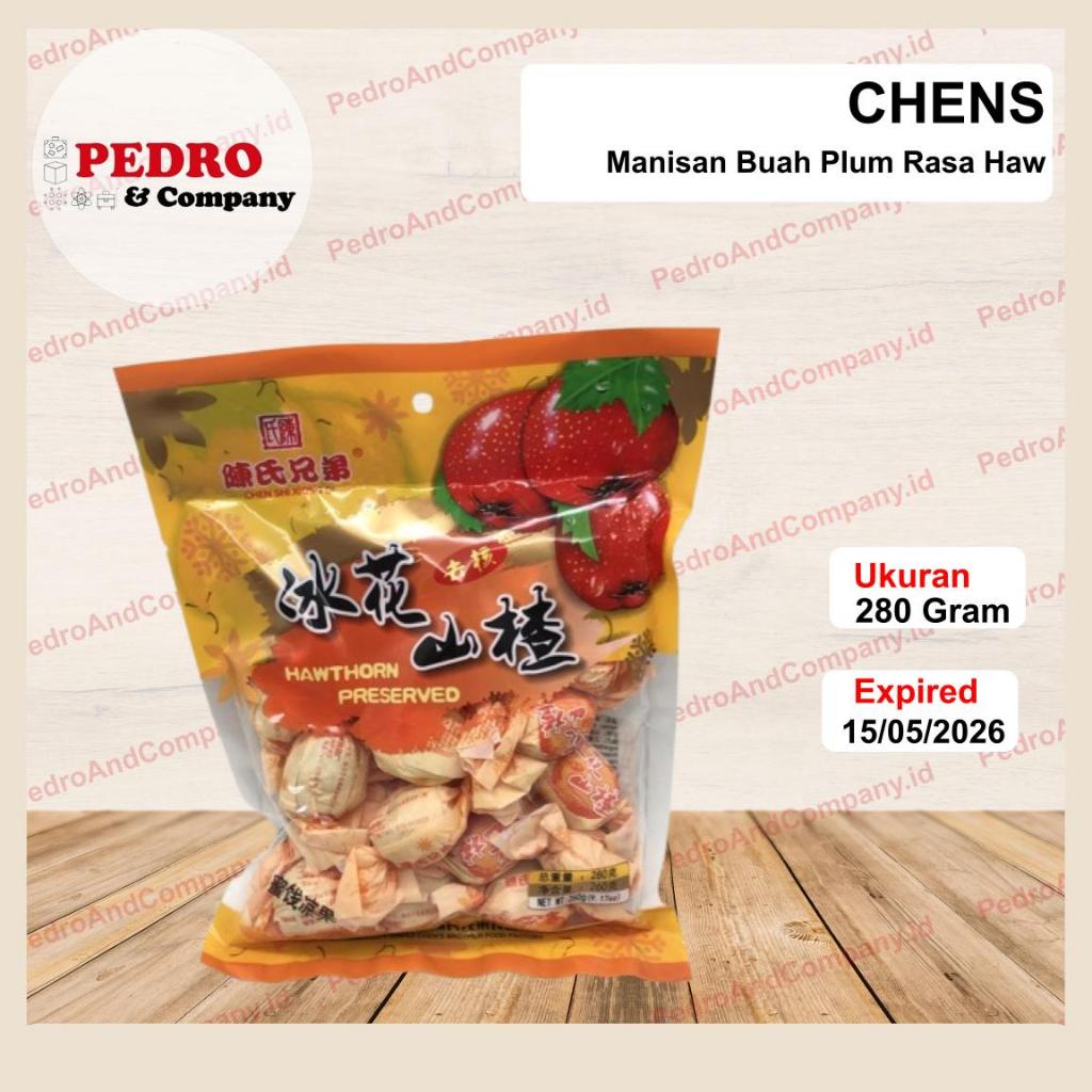 

Chens HAWTHORN PRESERVED PLUM rasa HAW 280 gram manisan buah plum Chen Shi Xiong Di