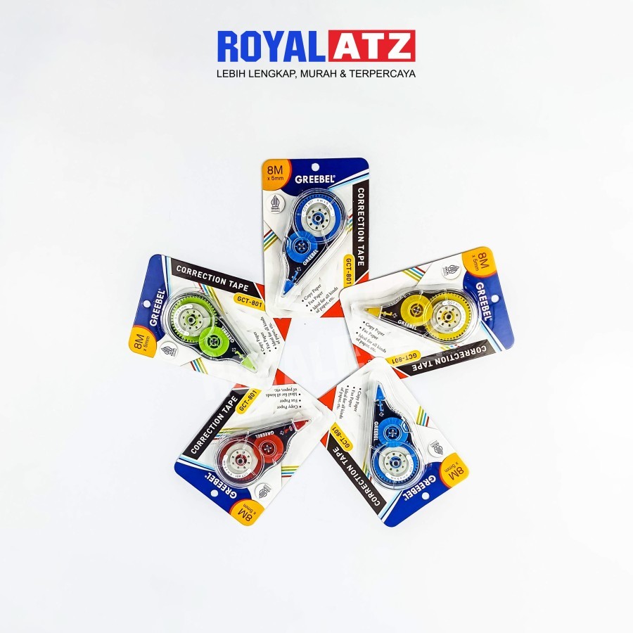 

Correction Tape / Tip Ex Kertas GCT-801 Greebel