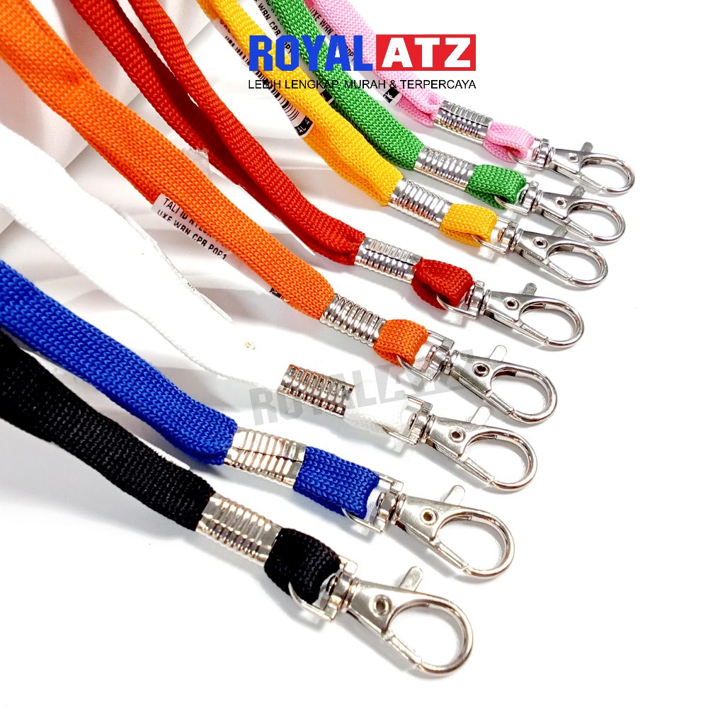 

Tali Lanyard / Tali ID Card Nylon Ukuran 1 Cm Kail Besi POP1