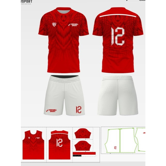 REGARSPORT - 229 Jersey bola stelan atasan dan bawahan