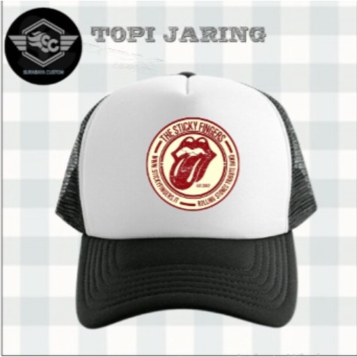 TOPI JARING Rolling Stones | Topi Distro | Topi Premium| topi Casual