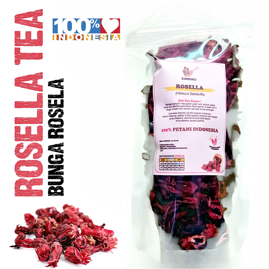 

Rosella Kering Merah 50 Gram. Red Rosella Tea