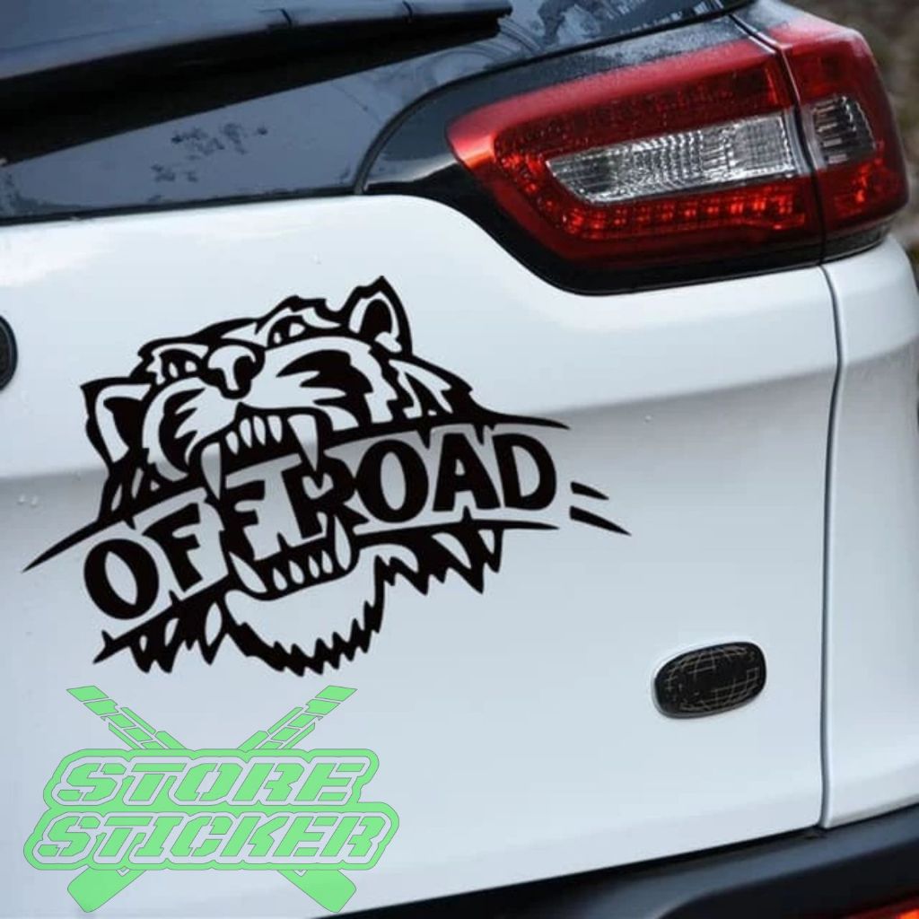 Sticker OFFROAD harimau keren sticker mobil cutting
