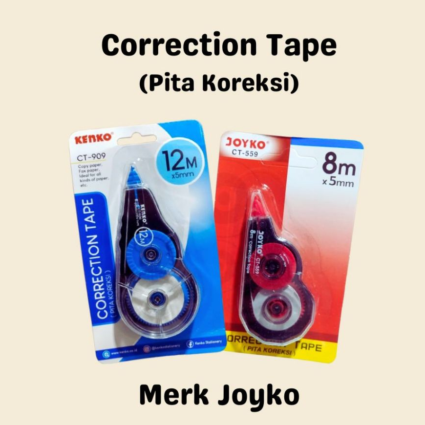 

1PCS - Correction Tape / Pita Koreksi Joyko 8m (CT-559) & 12m (CT-909)