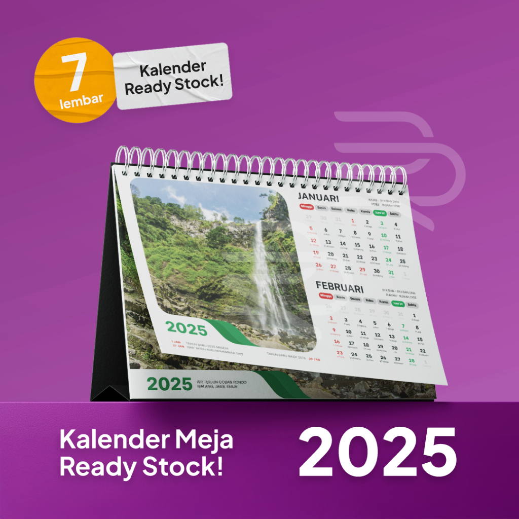 

Kalender 2025 Meja 7 Lembar - Kalender Meja 2025 - Kalender duduk 2025 - Kalender 2025 Duduk Meja