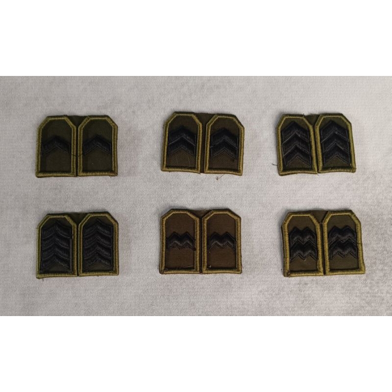 RB6 Pangkat PDL Bordir Bintara POLRI/BRIMOB 4 warna Timbul Computer