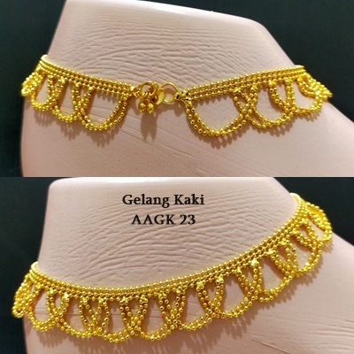 Payal / payel / gelang kaki india sepasang warna Emas