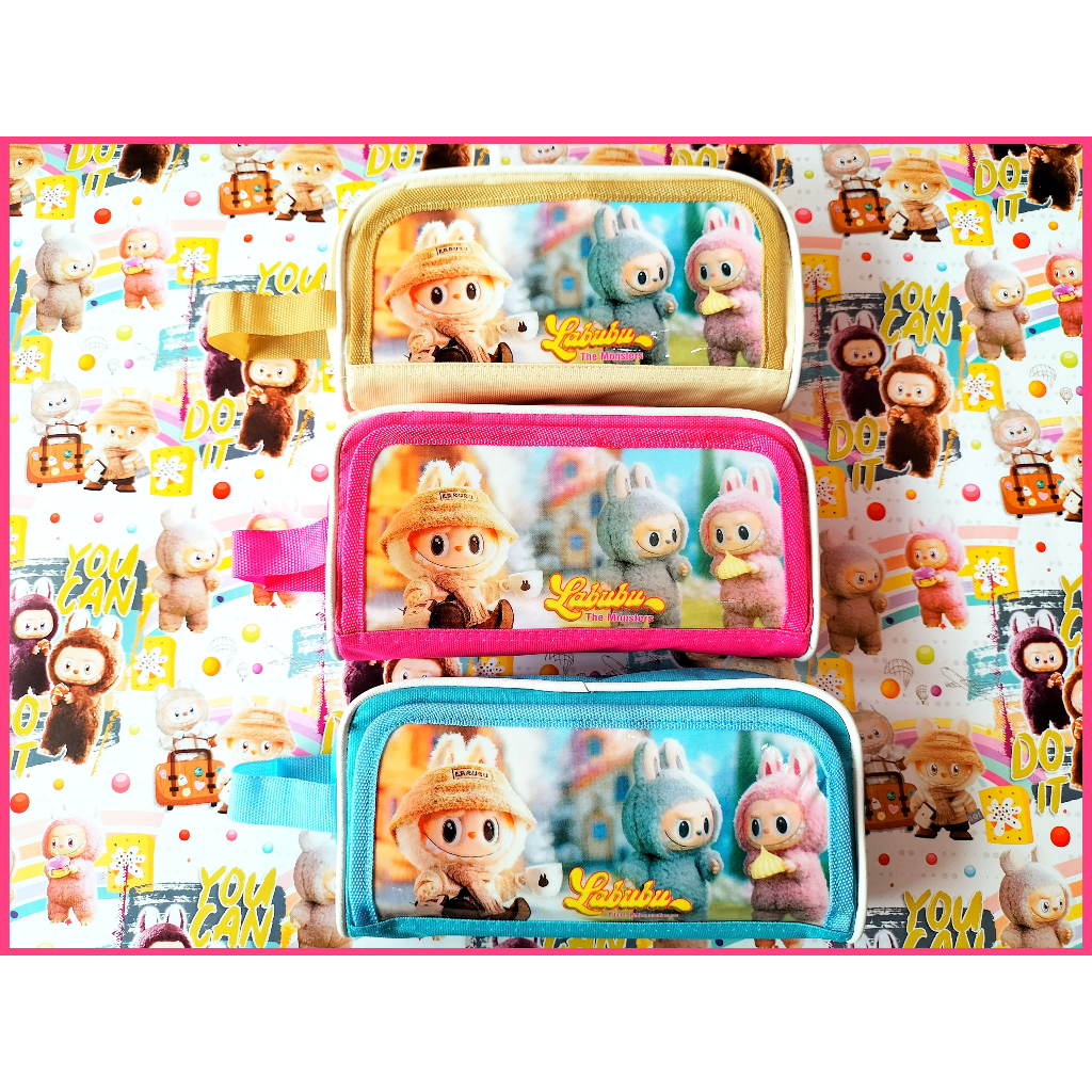 

Pensil Case Resleting + Perekat Labubu /Pensil Case Lucu/Pensil Case Labubu