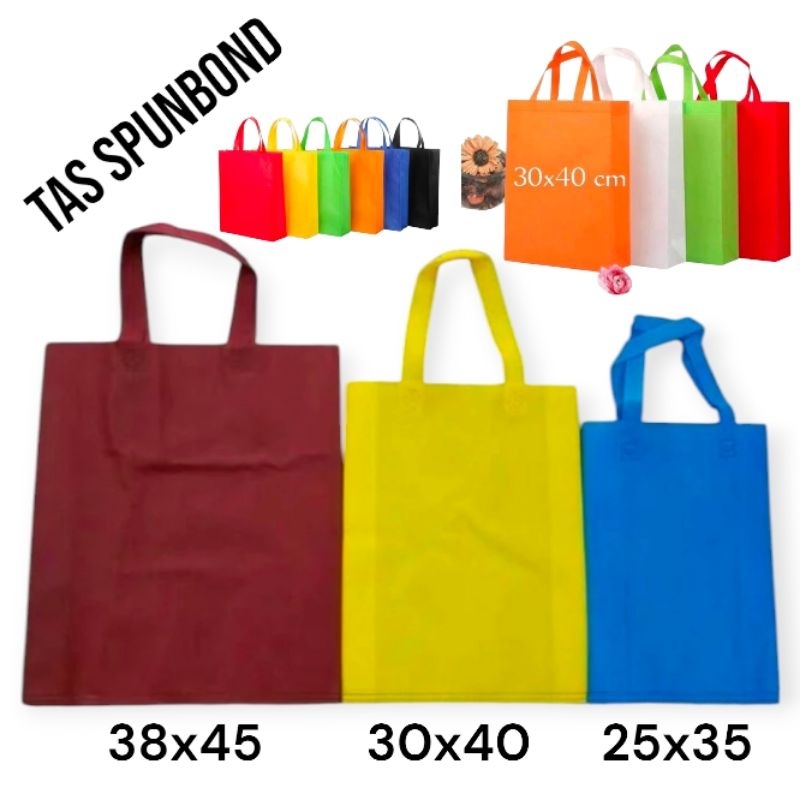 

Tas Spunbond Tote Bag Warna-warni 30x40