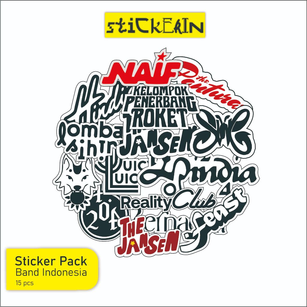 

Sticker Aesthetic Band Indonesia - Sticker Pack | Stiker Band | Sticker Vinyl | Stiker Helm | Stiker Tumbler | Stiker