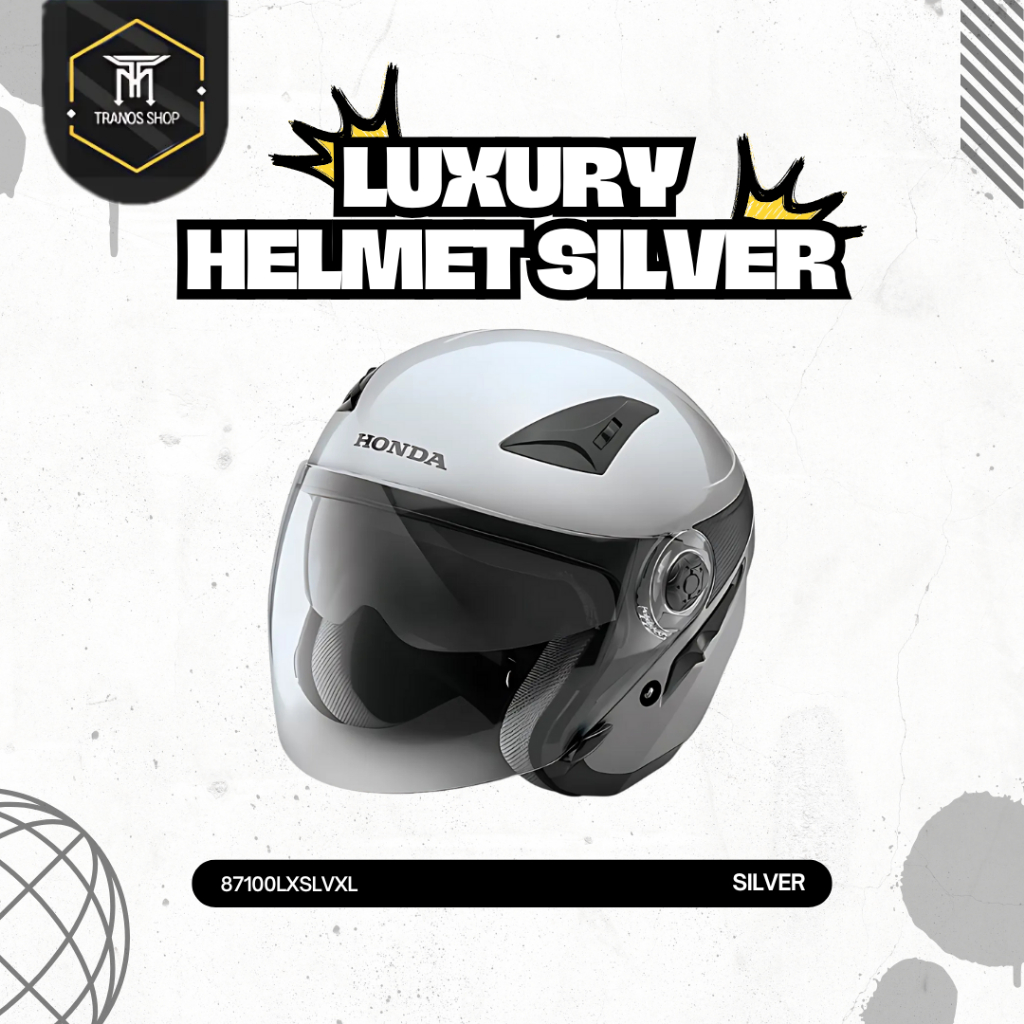 87100LXSLVXL//HONDA LUXURY SILVER HELM// HELM SILVER HONDA// APPAREL HONDA// ORI HONDA