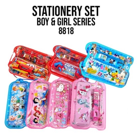 

STATIONERY SET / ALAT TULIS SET + TEMPAT PENSIL / PAKE ALAT TULIS ANAK LENGKAP