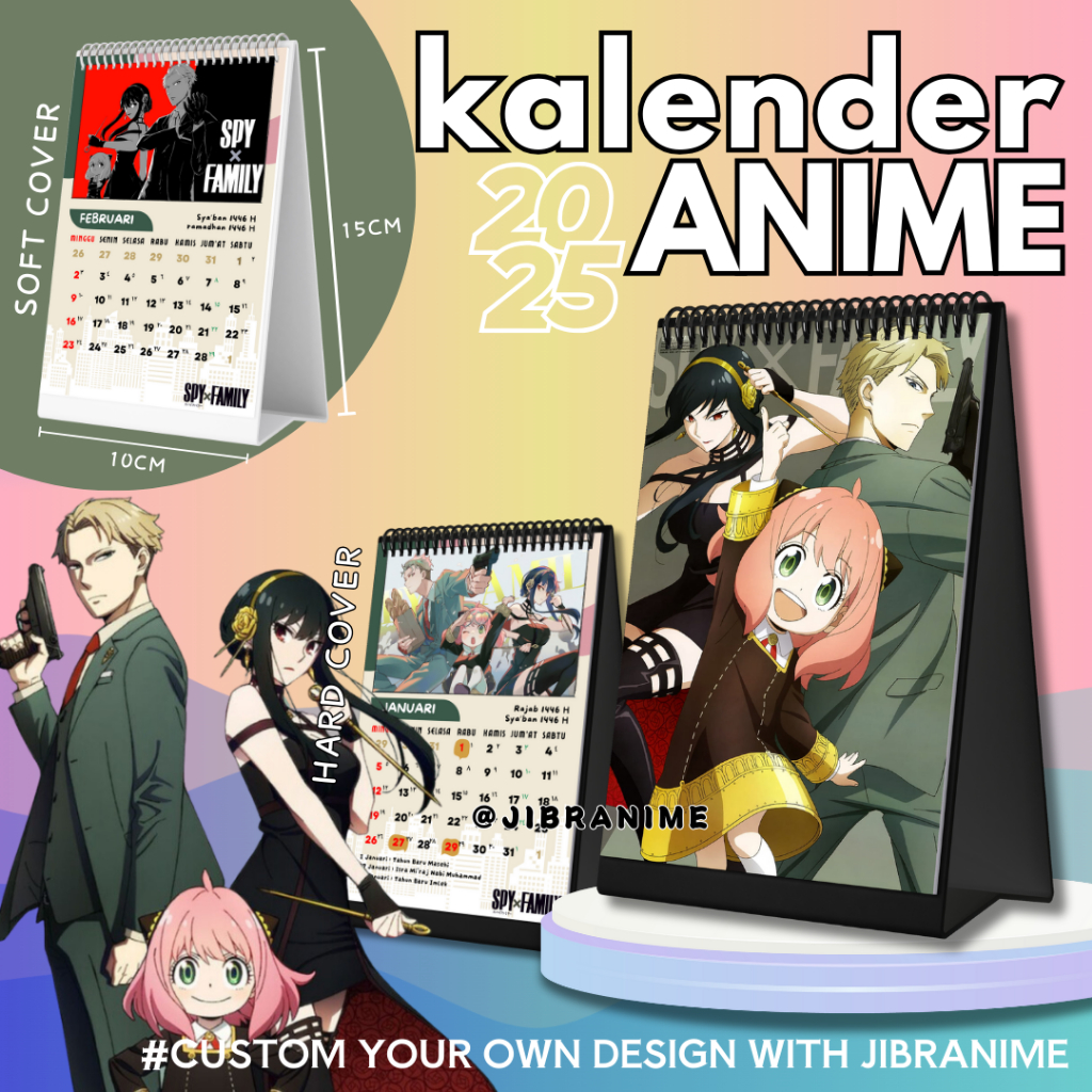 

Calendar / kalender meja 2025 anime Spy X Family / Custom kalender