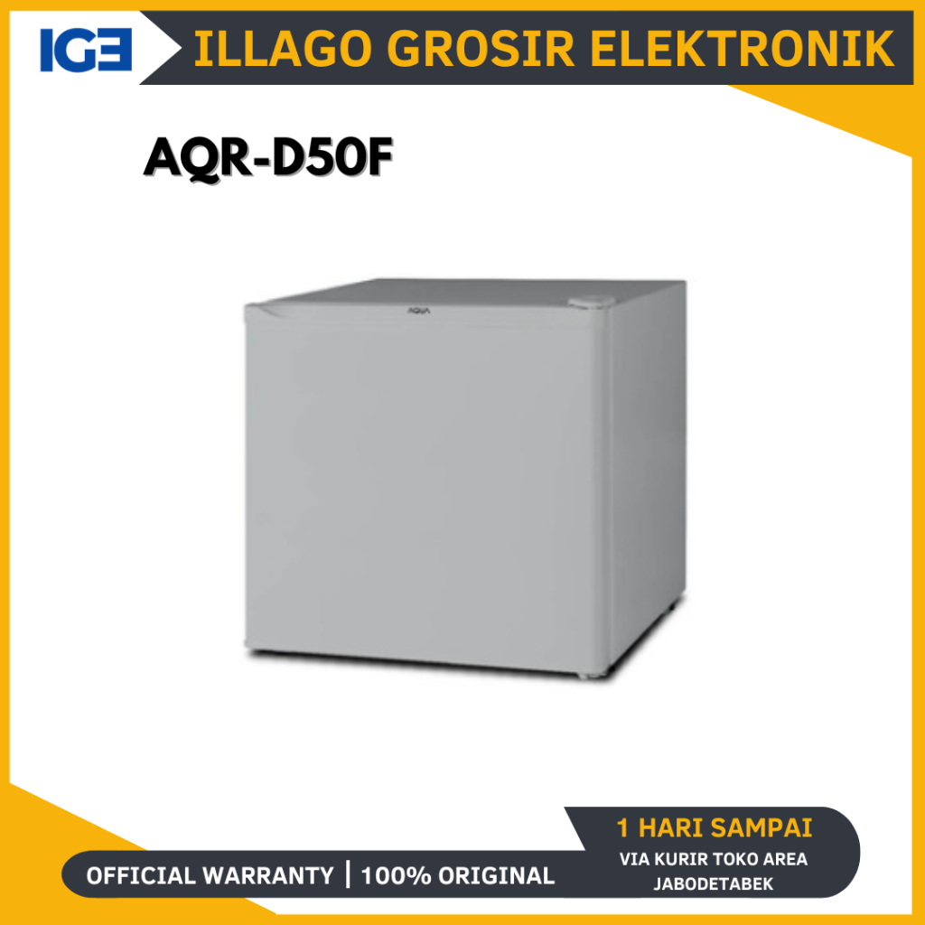 AQUA Kulkas Portable AQR-D50F Silver