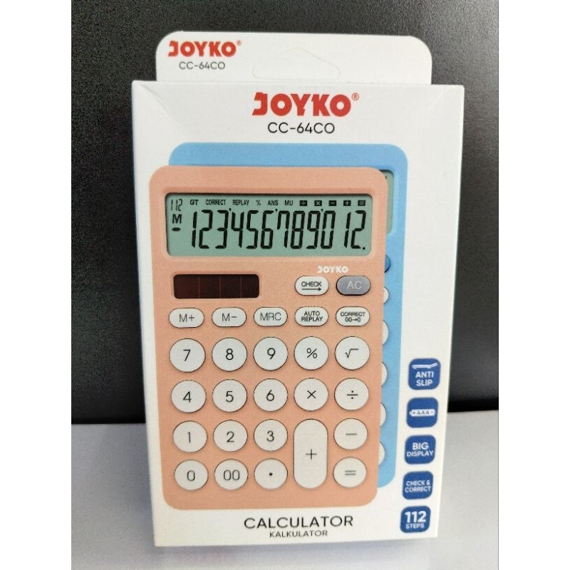 

JOYKO - Calculator CC-64CO 12 Digits Fancy / Kalkulator Lucu 12 Digit