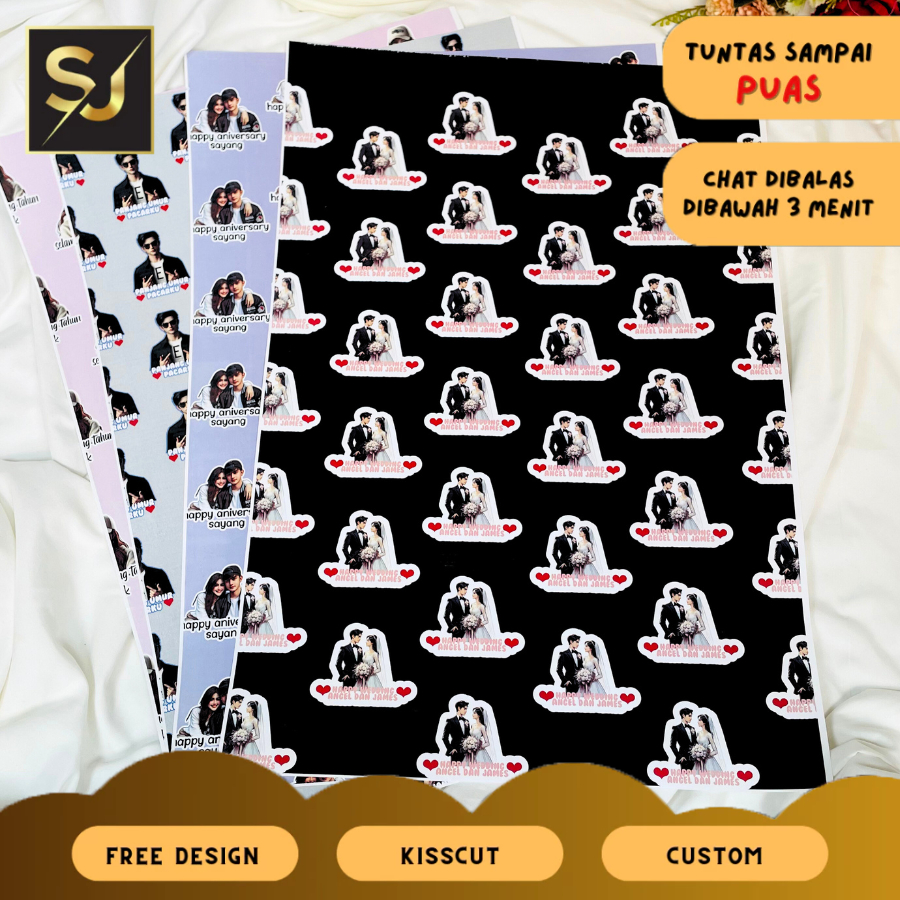 

Sangjaya Kertas Kado Custom Desain Muka Wajah Aesthetic Tulisan Wrapping Papper Bungkus Hadiah