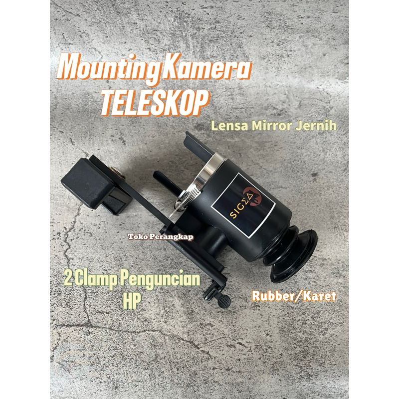 Mounting Kamera HP Model Samping / Adaptor HP ke Teleskop