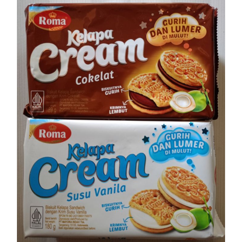 

(WH) ROMA Cream Biskuit Kelapa Sandwich 180 Gram