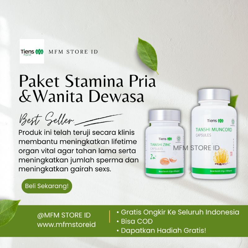OBAT KUAT HERBAL MUNCORD TIENS PAKET VOLCANO TIANSHI MUNCORD ZINC