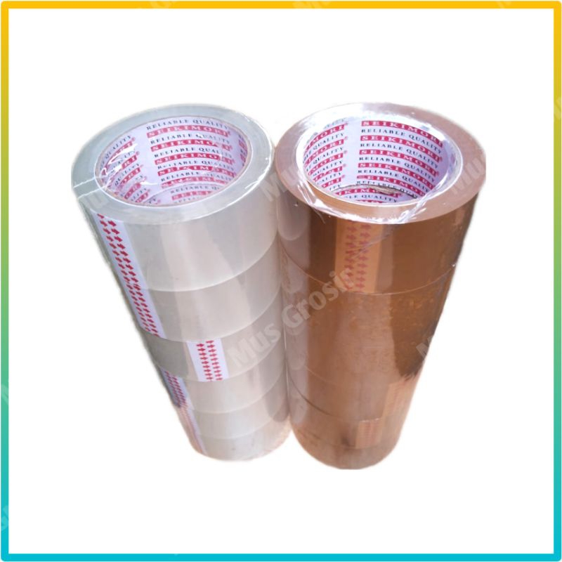 

Lakban Bening Coklat 1Slop 6Roll Saikimori 100 yard Isolasi Besar 2 Inch 45mm x 100y
