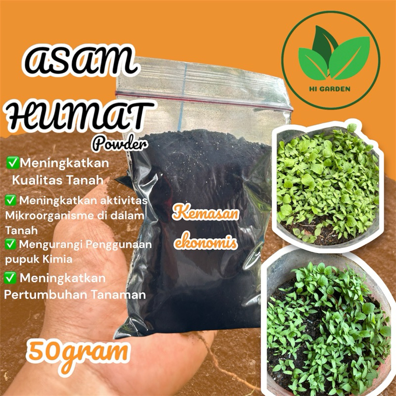 Asam Humat Powder Pembenah Tanah 50 Gram