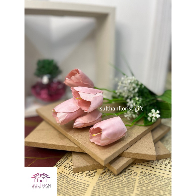 Grosir bunga tulip pink / bunga artificial