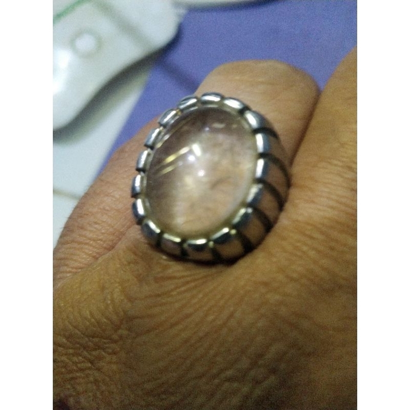 Batu Serat Cendana Serat emas Natural Unik kode 44/885