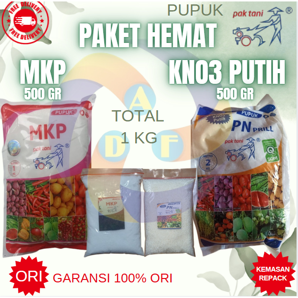 PUPUK MKP & KNO3 PUTIH 1KG REPACK PAK TANI