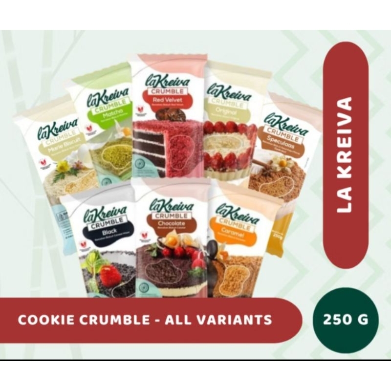 

LA KREIVA CRUMBLE 250 GR/CRUMBLE TOPPING/TOPPING KUE DAN MINUMAN