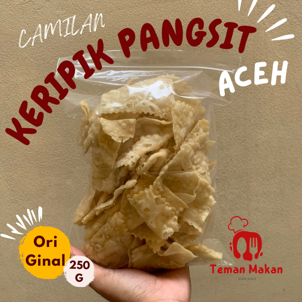 

[FREE PACKING KARDUS DAN BUBLE WRAP] Keripik Pangsit Aceh Rasa Original Kriuk