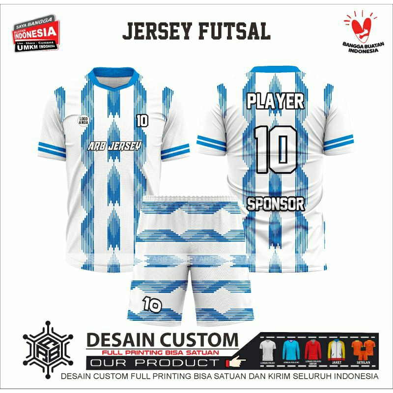 Jersey futsal setelan celana