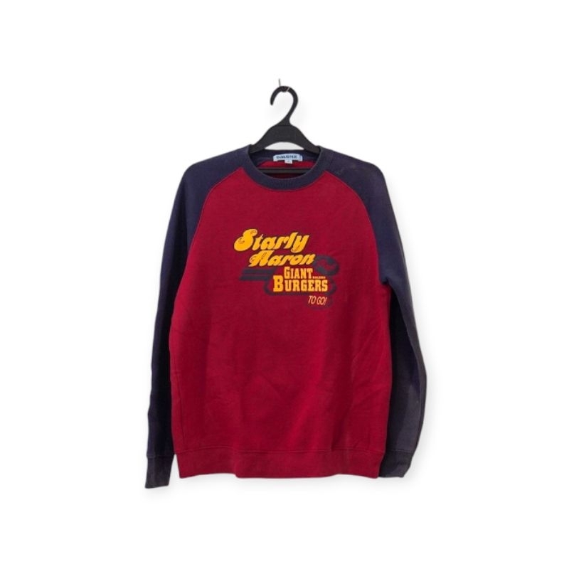 ORI Baleno Red Sweatshirt - Atasan Sweater / Jaket / Luaran Pria / Laki / Cowok / Cowo Merah / Maroo