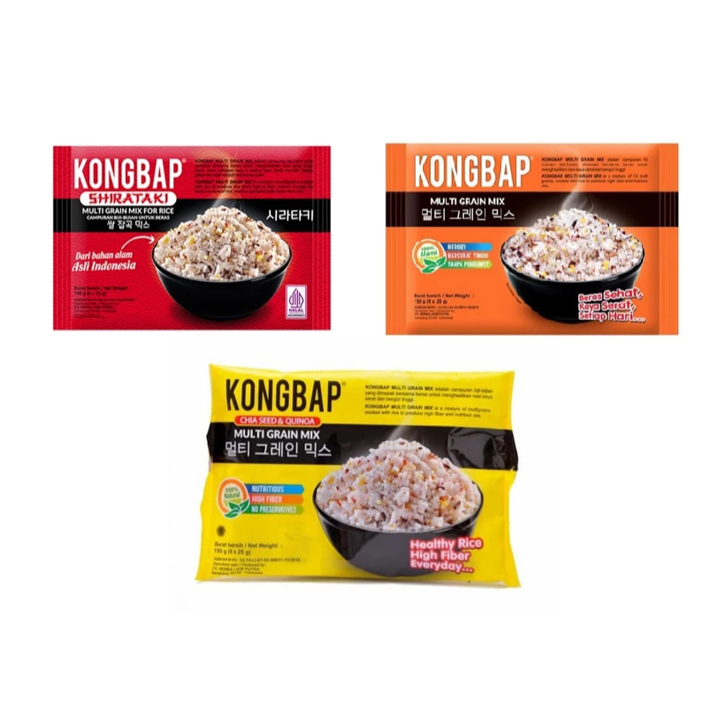 

KONGBAP MULTI GRAIN MIX FOR RICE 150gr, HALAL