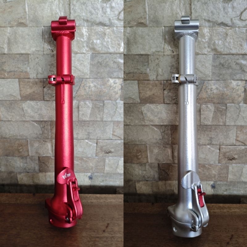 Handlepost sepeda lipat oversize 28.6 lipatan kanan baut 1 alumunium
